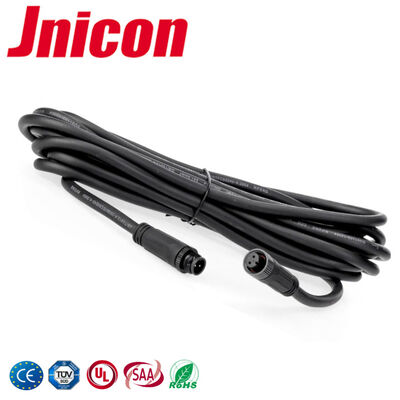 M12 Molded Cable Connector 300V Low Voltage IP67 Connector 2 Pin