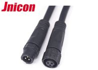 Black Waterproof Data 3 Pin Circular Connector With 3 x 22AWG / 24 AWG Wire