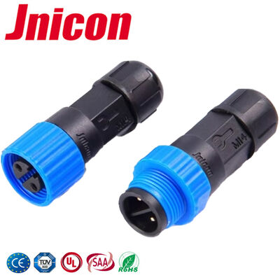 10A M15 2 Pin IP68  Plug Connector 0.3 - 1.5mm2 Cable Range For Lighting Equipment