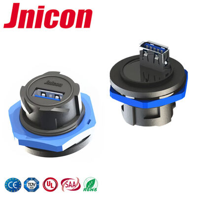 IP67 Waterproof USB 3.0 Connector High Durability Panel Mount Male Female Data Connector