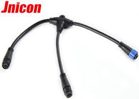T Shaped Waterproof Power Cable Connectors Outdoor With 2 Female And 1 Male