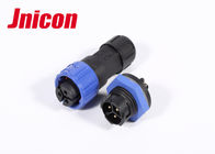 Jnicon LED Waterproof Plug Socket 10A 3 Pin Push Locking Panel Mount
