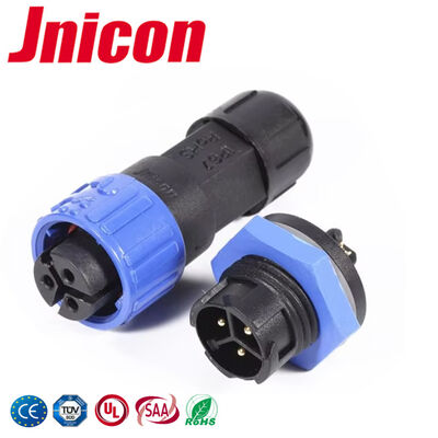 PA66 300V 3 Pin Wire To Board Connector M16 10A Power Connector Waterproof