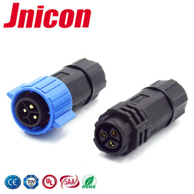 PA66 M19 20A 3 Phase Power Connector Outdoor Waterproof Wire To Wire Quick Connector