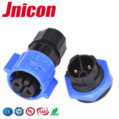 IP67 Wire To Board Connector 2 Pin Waterproof Power Connector 300V For Outdoor Electronics