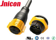 Push Lock Waterproof Pin Connectors 2 Pin Power Data Jnicon M25 With UL Approval