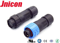 Blue And Black Color 10A Waterproof Connectors 10mΩ Max Contact Resistance