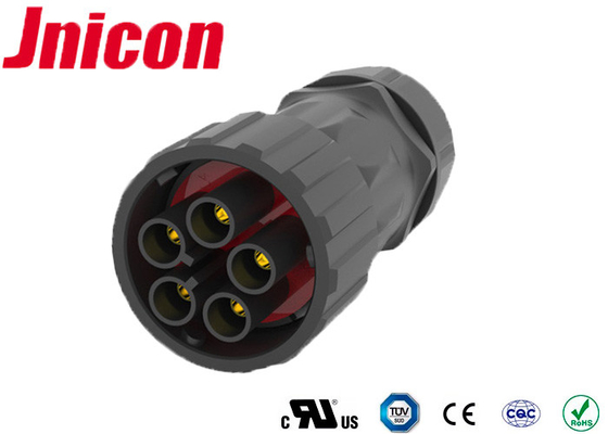 Circular M40 Bayonet 50A 5 Pin Male Female Connector For Photovoltaic Inverter