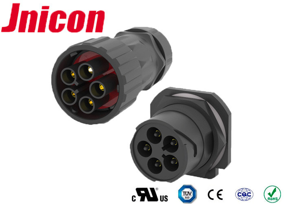Circular M40 Bayonet 50A 5 Pin Male Female Connector For Photovoltaic Inverter