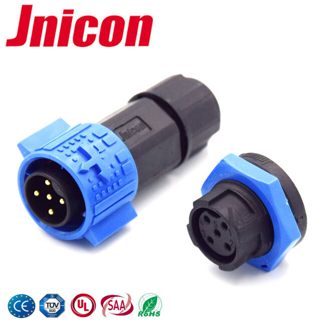 5 Pin Waterproof Connector M19 IP67 Panel Mount High Mating Cycle Power Connector