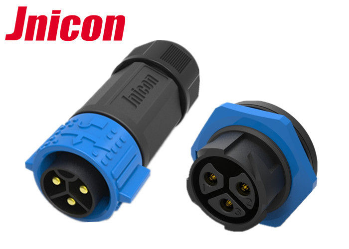 Jnicon PA66 Plastic Waterproof LED Connectors , 3 Conductor Waterproof Connectors