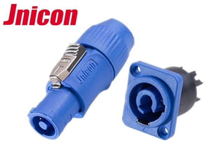 LED Adapter Waterproof Circular Power Plug Blue Color UL / CE Certification