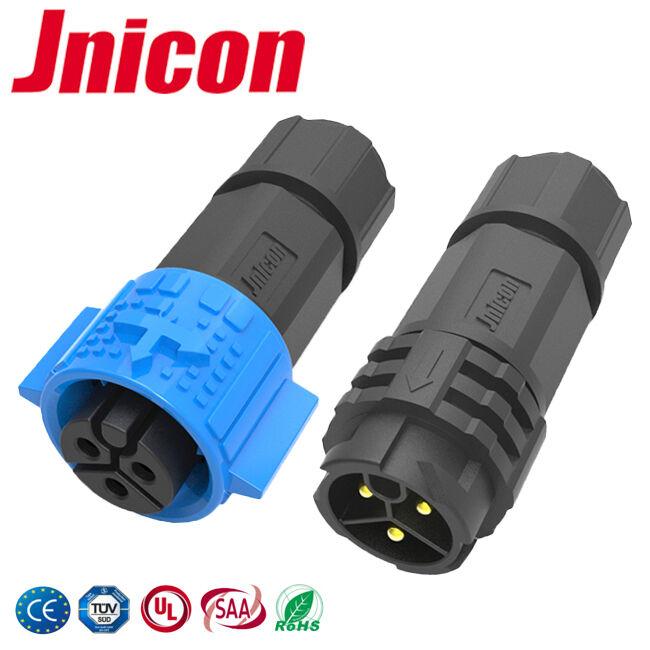 PA66 20A Industrial DC Waterproof Connector IP67 M19 3 Pin Circular Connector