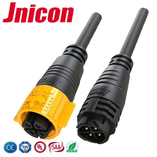 300V 20A DC Waterproof Connector 4 Pin Industrial Male Female Power Connector