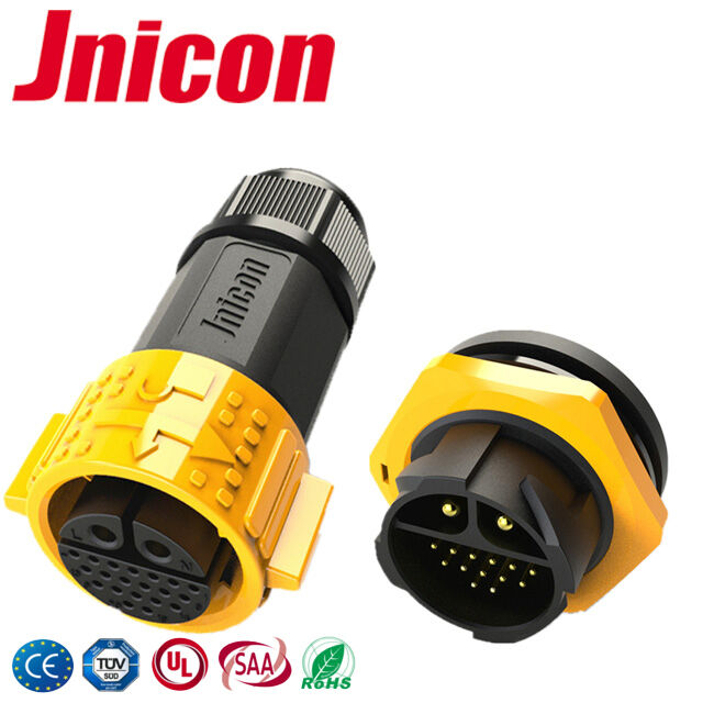 30A M25 IP67 2+20 Pin Waterproof Connector Power Signal Circular Connectors