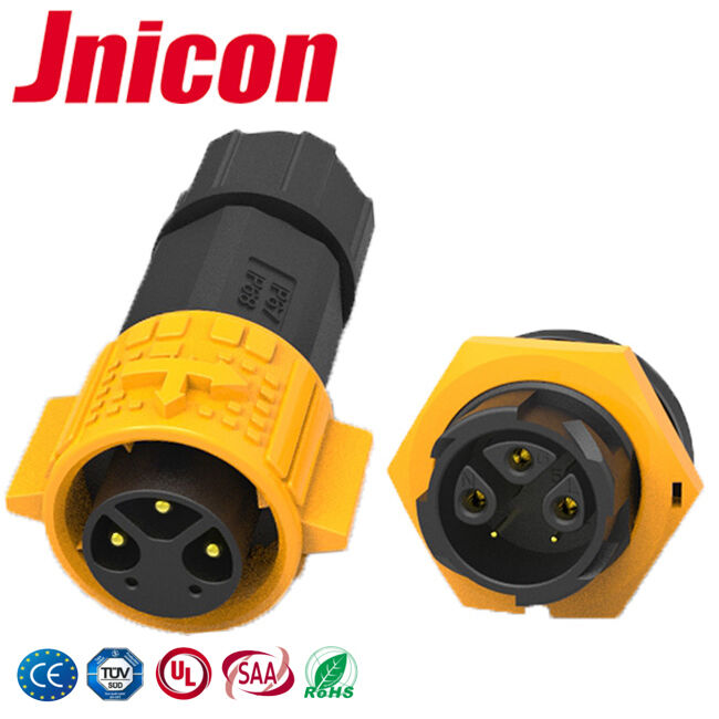 20A Waterproof Circular Connector IP67 RoHS 3+2 Pin 300V Wire To Board Connector