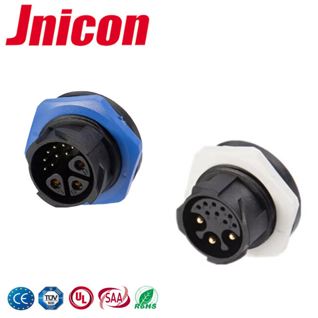 Jnicon 30A Signal And Power Connector UL Waterproof 300V Connector 3+9 Pin Sockets