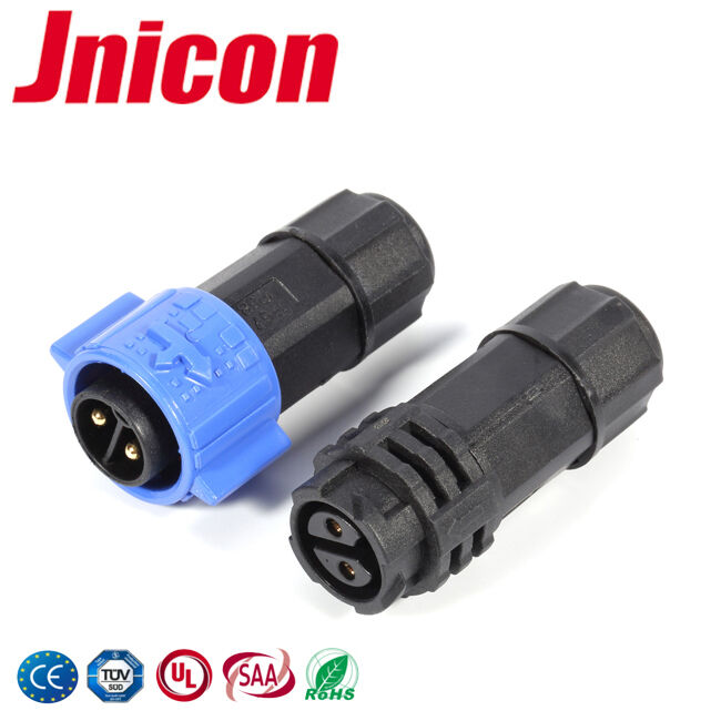 2 Pin M19 Waterproof Connector 20A 300V For Outdoor LED Light