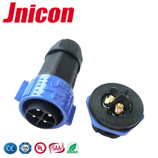 -40°C ~ +105°C Waterproof IP67 Connector 4 Pin 30A Plastic Male Female Connector