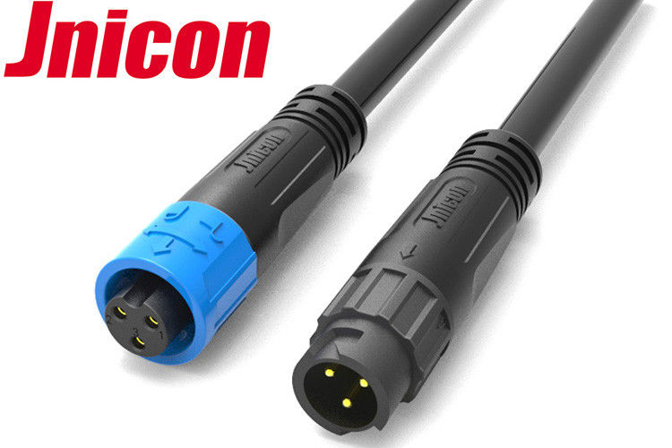 Bayonet 3 Pin Waterproof Cable Connector , Male Female Watertight Cable Connector