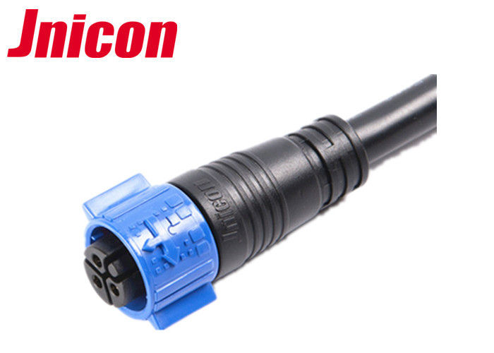 Industrial IP67 Waterproof Connector , LED Light 3 Pin IP67 Connector