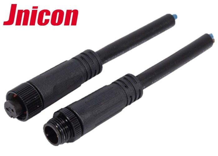 Jnicon M12 Waterproof Wire Connectors , Waterproof 2 Pin Male Cable Connector