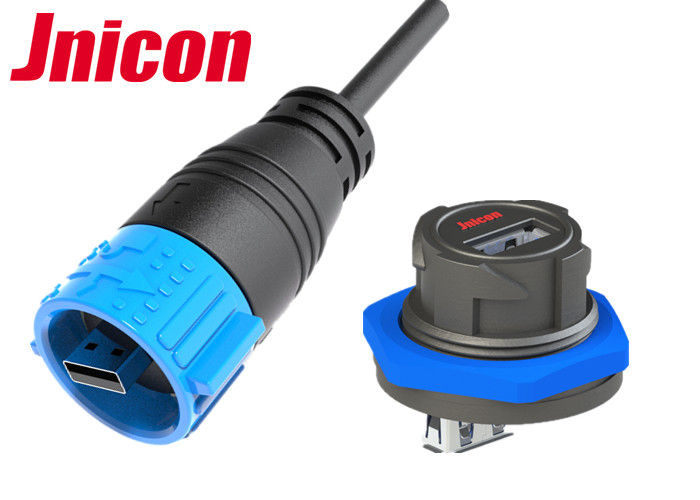 USB 3.0 Plug Socket USB Connector Waterproof With Dust Cap High Speed IP67