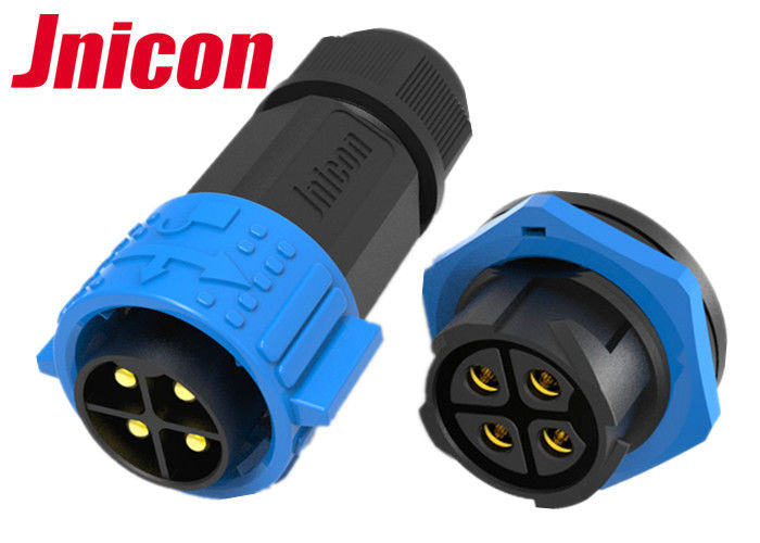 Male Plug Female Socket M25 Circular Power Connectors 4 Pin 20A 500V Waterproof