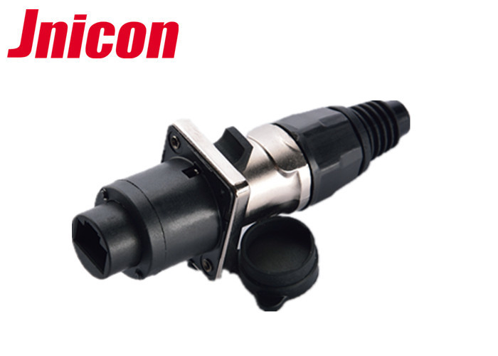 Straight RJ45 Waterproof Connector , Dual Panel Waterproof RJ45 Socket ...