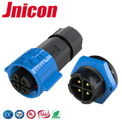M19 4 Pin High Current Power Connector 20A Waterproof Connectors 300V Quick Lock