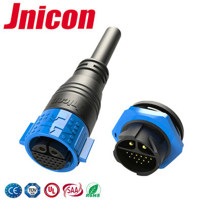 M25 Brass Gold-Plated Waterproof Plug Socket Multi Pin 22 Pin Signal Power Connectors