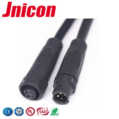 PA66 M12 2+3 Pin Outdoor Waterproof Wire Connectors Power Signal Lighting Connectors