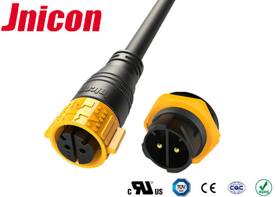Plastic High Current Waterproof Connectors 500V  2 Phase Cable Molded For Power