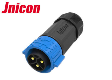 High Current Waterproof Circular Connectors 3pin Molded Cable IP67 For Electric Equipments
